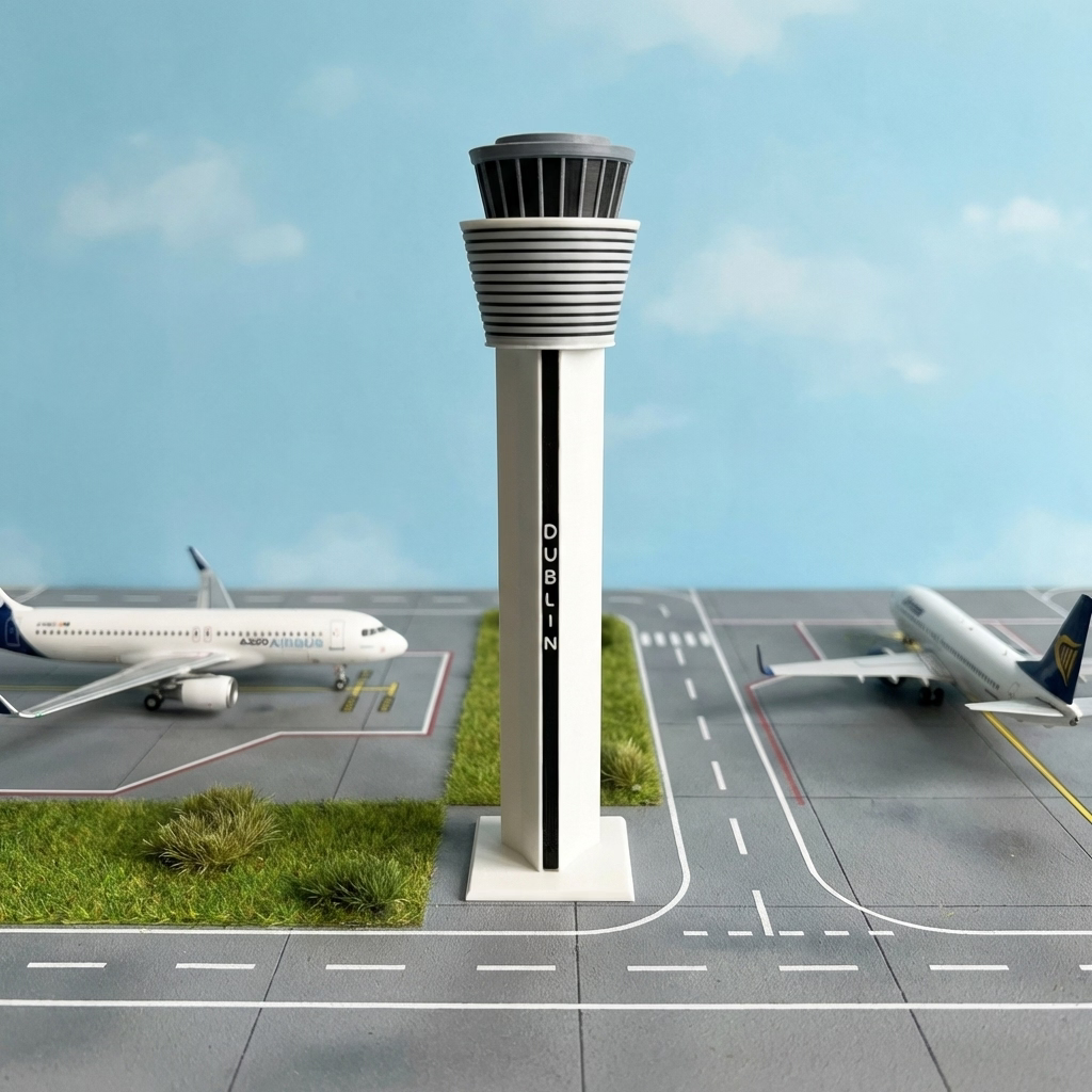 Dublin Tower Modell im Miniatur-Flughafen-Diorama