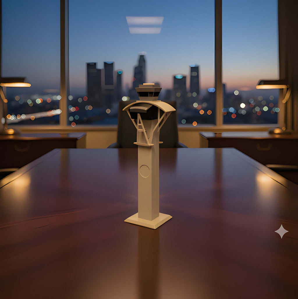 Los Angeles Tower Modell auf dem Schreibtisch