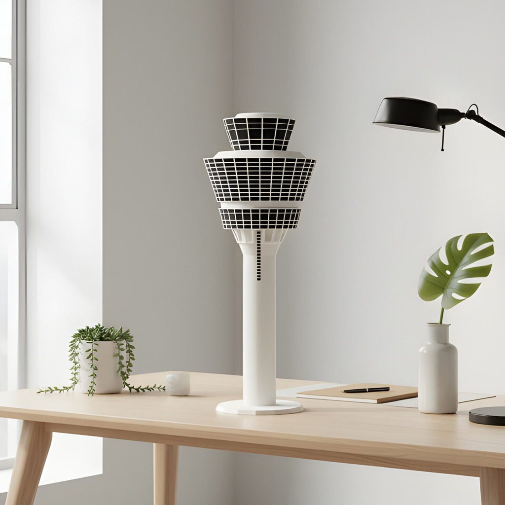 München Tower Modell auf dem Schreibtisch
