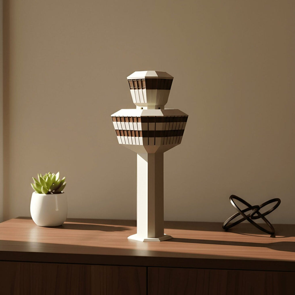 Berlin Tegel Tower Modell in einer Vitrine