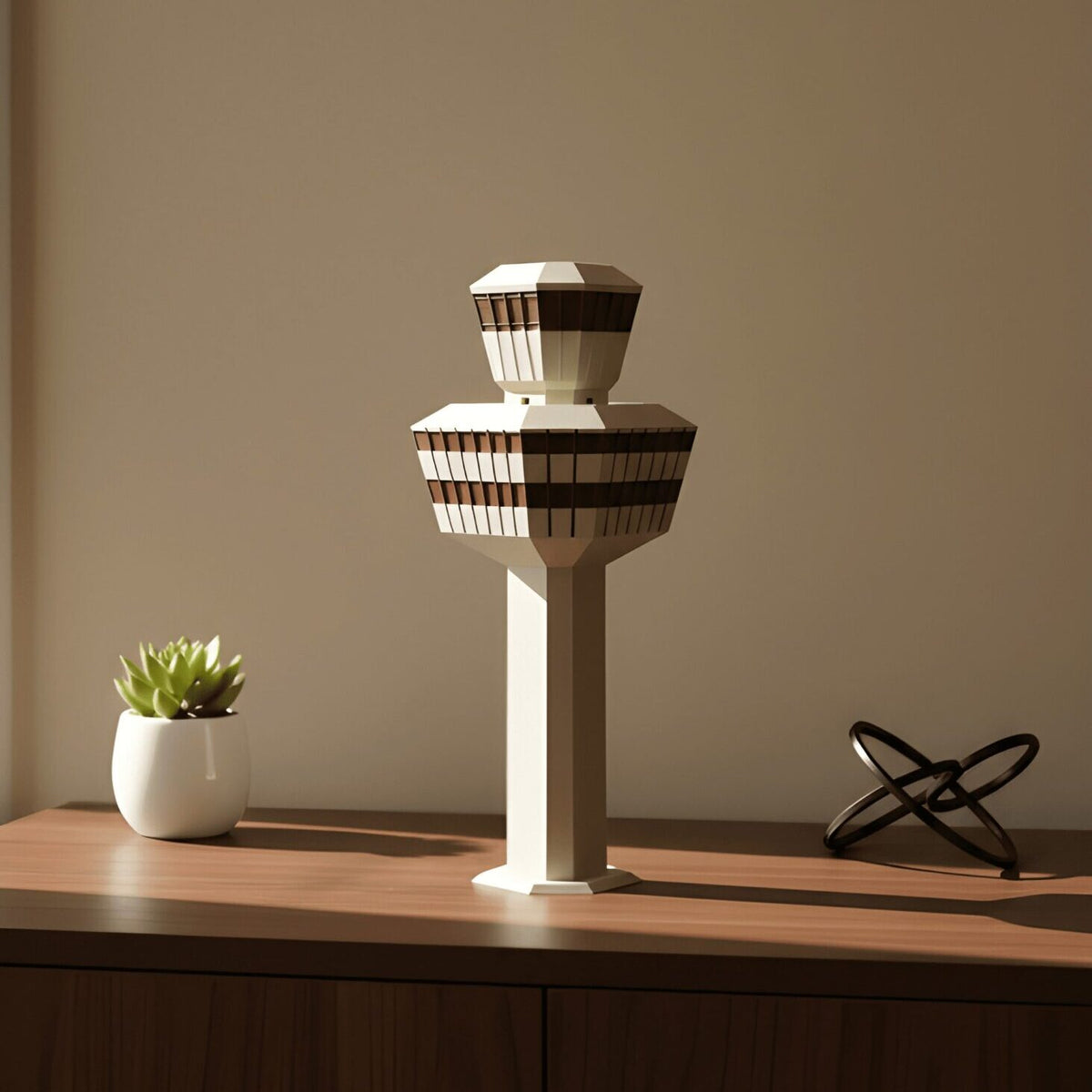 Berlin Tegel Tower Modell in einer Vitrine